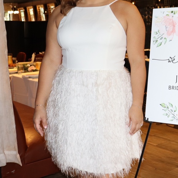 BCBGMaxazria Ilara Feather Mini Dress - Worn Once! - Picture 1 of 4